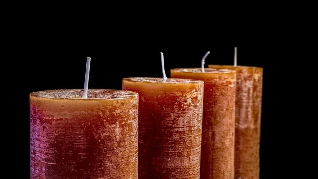 Velas naranjas